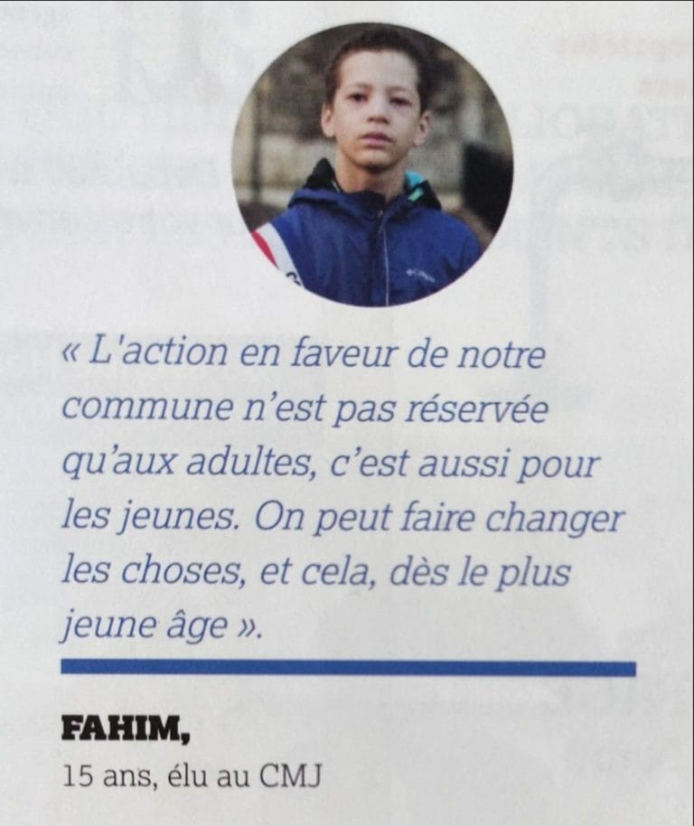 Fahim élu conseil de jeunes