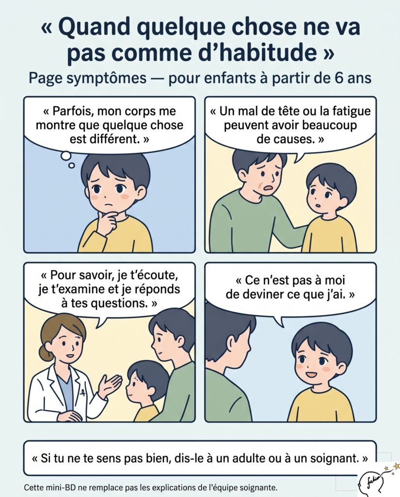 Comprendre le cancer et les soins : mini-BD pour les enfants