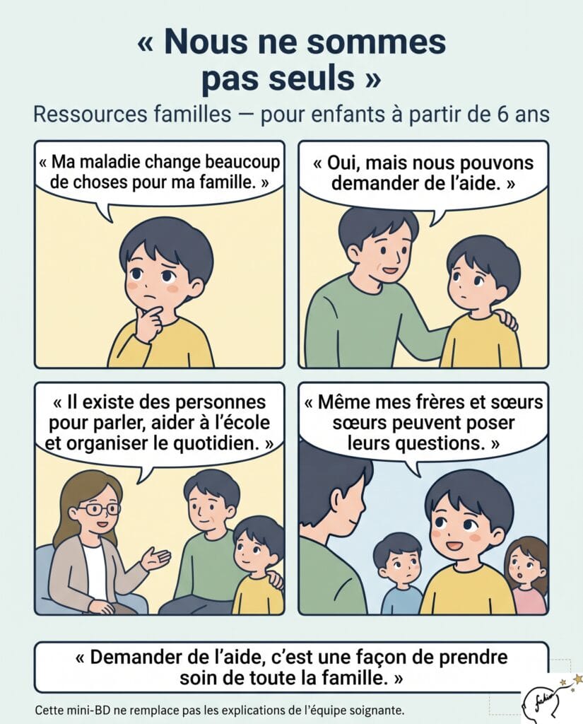 Comprendre le cancer et les soins : mini-BD pour les enfants